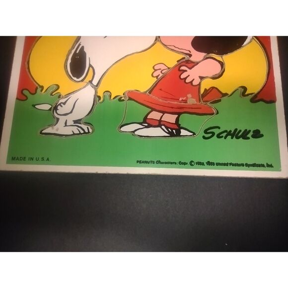 Lot‎ of 3 Vintage Playskool Wooden Puzzles Disney Snoopy Peanuts Red Riding Hood - Picture 6 of 16